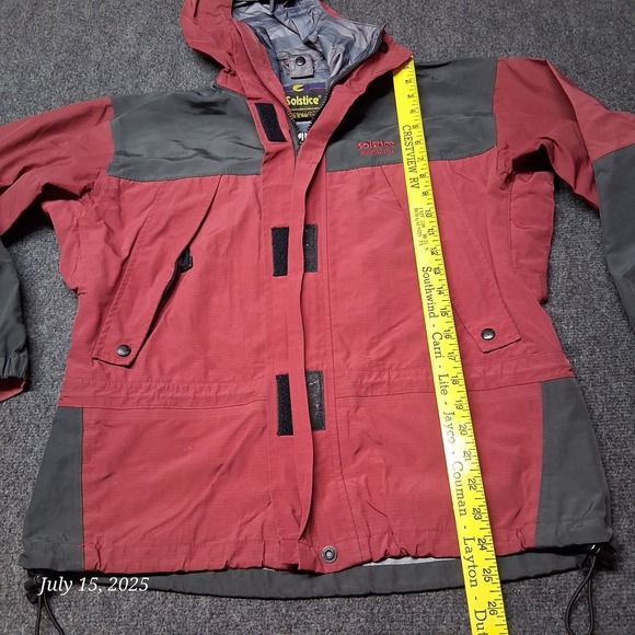 Vintage Solstice Microshed Lightweight Rain Jacket‎ Womens Small Red Hooded - Picture 4 of 9